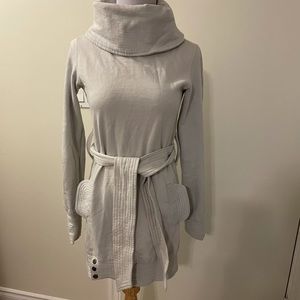 Mike & Chris dress with oversized collar and tie belt